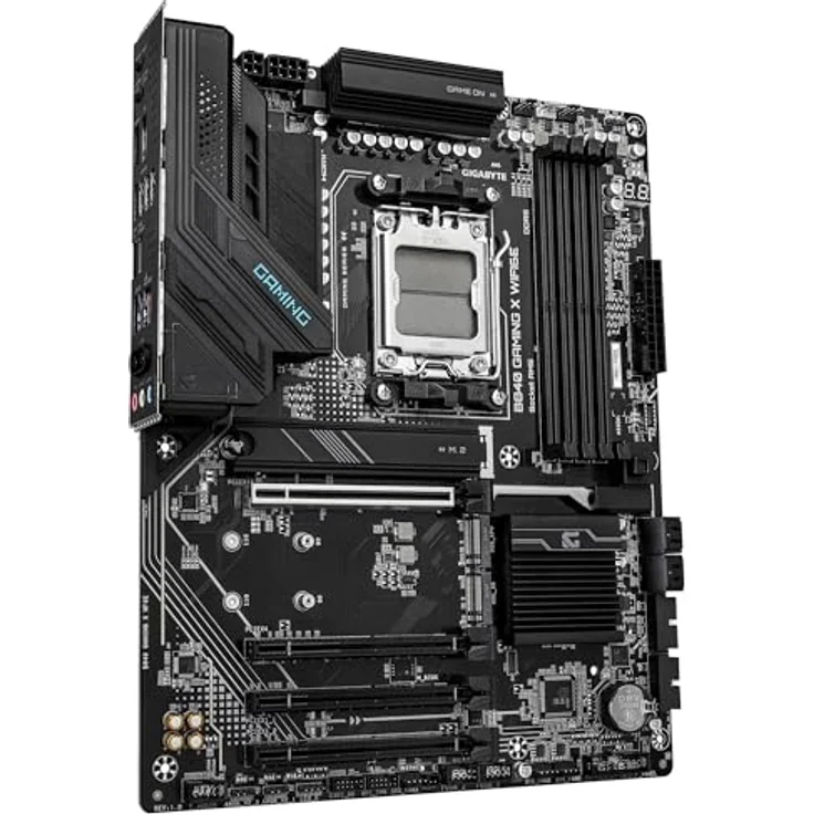 Gigabyte MB GBT AMD AM5 B840 Gaming X WFI6E, ATX Mainboard für AMD 2000 Series Prozessoren, DDR5-RAM bis 6600 MHz, PCIe 4.0, WLAN Wi-Fi 6E – Bild 3