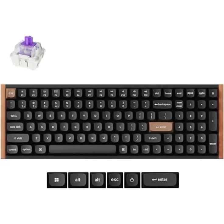 Keychron K4 HE Rapid Trigger, Mechanische Wireless Tastatur mit Hall-Effekt Gateron Magnetschaltern, QMK, 2,4 GHz, Bluetooth 5.2, RGB, Aluminium, kompatibel mit Mac, Windows und Linux