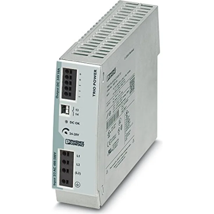 PHOENIX CONTACT TRIO-PS-2G/3AC/24DC/10 Primär Getaktete Stromversorgung TRIO POWER mit Push-in-Anschluss zur Tragschienenmontage, 3-phasig Eingang, 24 V DC / 10 A Ausgang