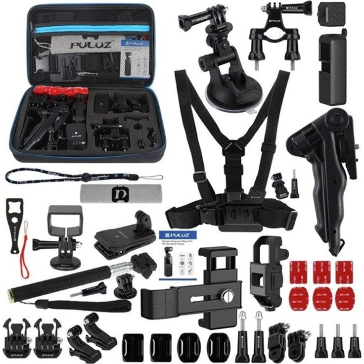 Puluz Accessories Ultimate Combo Kit for DJI Osmo Pocket, 43-teiliges Actioncam-Zubehörset mit hochwertigem Adapter und stabilen Montagen