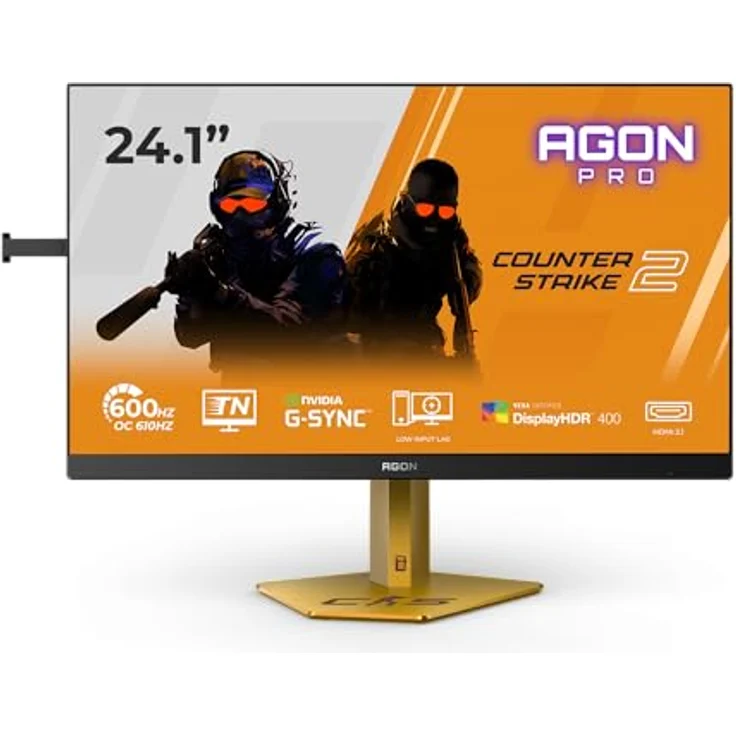 AOC CS24A, 24,1 Zoll FHD Monitor mit 610Hz TN Esports Panel, 0,5ms GtG, G-Sync kompatibel, Höhenverstellung, Schwarz – Bild 2