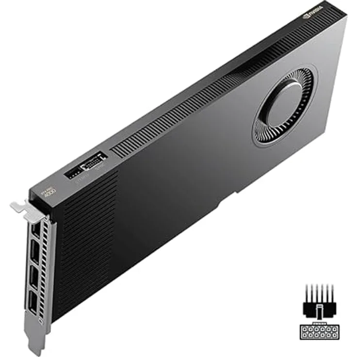 PNY Nvidia Quadro RTX 4000, Grafikkarte mit 24 GB GDDR7-RAM und KI-Rendering
