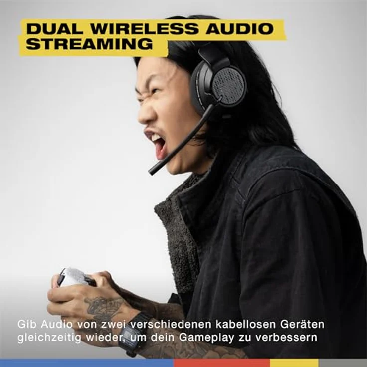 Skullcandy Crusher PLYR 720, Kabelloses Gaming Headset mit haptischem Bass und THX räumlichem Klang, Schwarz – Bild 7