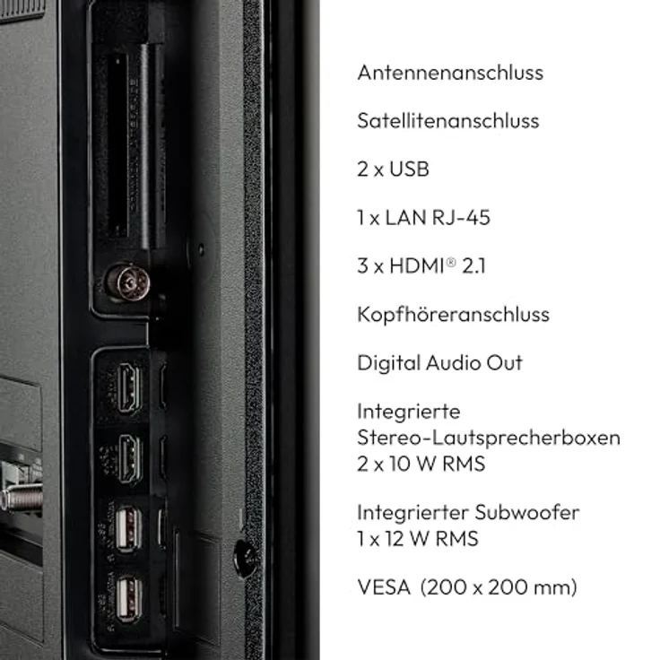 MEDION X15070 (MD 30707) 125,7 cm (50 Zoll) Smart TV, 4K Ultra HD, Dolby Vision HDR, Dolby Atmos, Subwoofer, Netflix, Prime Video, MEMC, Micro Dimming, Bluetooth, PVR – Bild 5