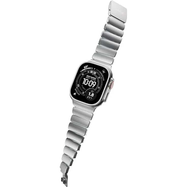 Nomad Stratos Band Titanium Natural 49mm, Icy Blue Glow Smartwatch-Armband mit Wasserresistenz und magnetischem Verschluss – Bild 10