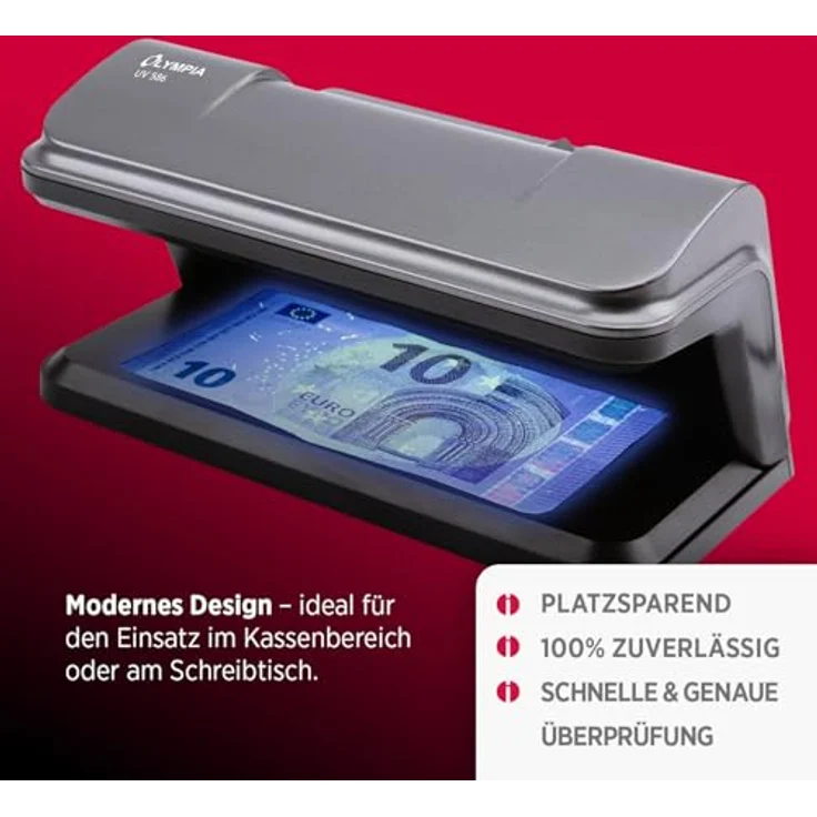 OLYMPIA Geldscheinprüfgerät Wasserzeichentest 9 Watt UV UV586 – Bild 4