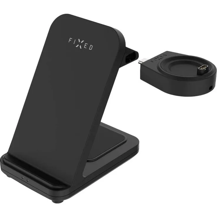 FIXED Induktive Ladestation 3in1 für Garmin, Qi, 18W, Schwarz
