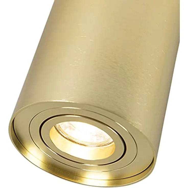 Qazqa Modern Spot I Deckenspot Gold Messing dreh- und neigbar - Rondoo up LED – Bild 3