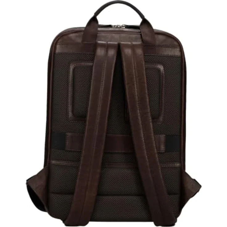 Jost Glasgow Business Backpack 2C Brown, Laptoprucksack mit gepolstertem Laptopfach und RFID-Blocker, dunkelbraun – Bild 3