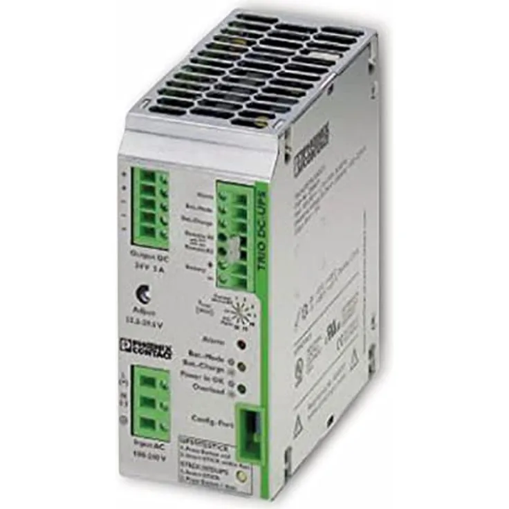 Phoenix Contact TRIO-UPS/1AC/24DC/5, Industrielle USV-Anlage (DIN R, 120 VA, 120 W, Online-Doppelwandler, 24 V-Gleichspannung, 5 A Laststrom)