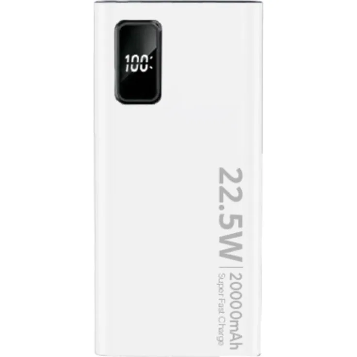 SiGN Super Powerbank 20000 mAh, 22,5 W, kompakte Powerbank in Weiß für schnelles Laden