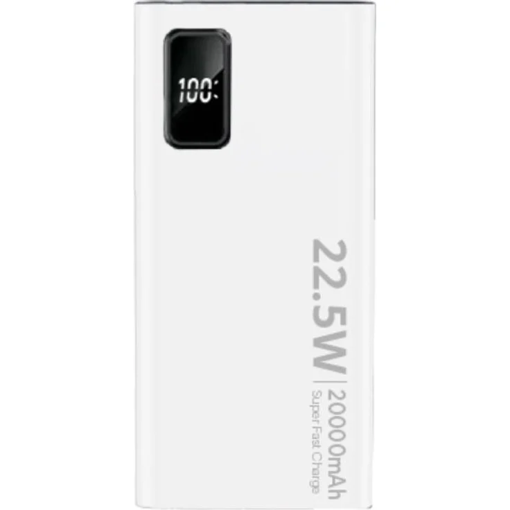 SiGN Super Powerbank 20000 mAh, 22,5 W, kompakte Powerbank in Weiß für schnelles Laden