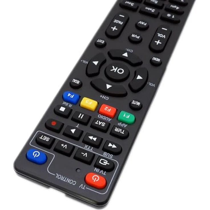 HTS e-com DigiQuest TLC 127 Original Fernbedienung für DigiQuest Q10, Q20, Q30, TI9 / Programmierbare Tasten und 2-in-1 Funktion für Fernseher (schwarz) – Bild 3