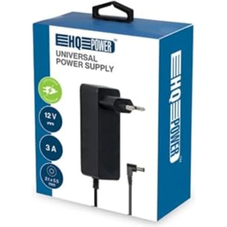 HQ-Power Universelles Netzteil für IT-Geräte, 12 VDC, 3 A, 36 W, kompaktes Design, schwarzer 5.5 x 2.1 mm DC-Stecker – Bild 3