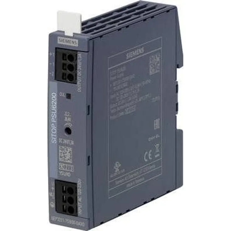 Siemens 6EP3331-7SB00-0AX0 Hutschienen-Netzteil, 24 V / 1,3 A, 31,2 W, DIN-Rail, geregelt, hohe Effizienz, IP20
