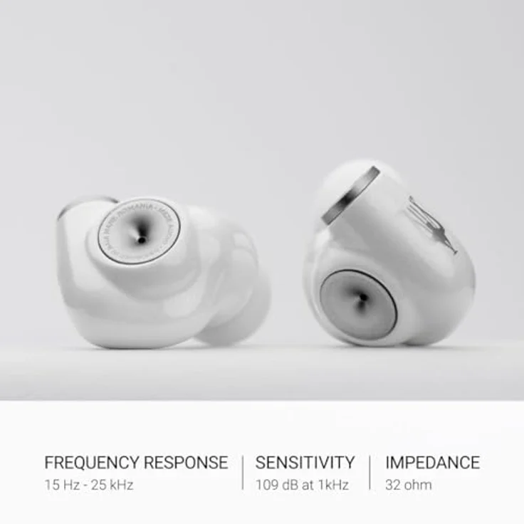 MEZE AUDIO Ecouteurs filaires Alba, kabelgebundene In-Ear-Kopfhörer mit 10,8-mm-Treiber, ergonomischem Design und 3,5-mm-USB-C-Adapter, Weiß – Bild 2