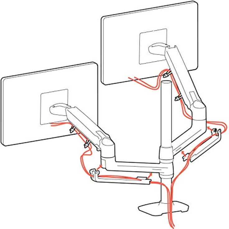 ERGOTRON 45-509-216 LX Dual Stacking Arm, Tall Pole – Bild 6