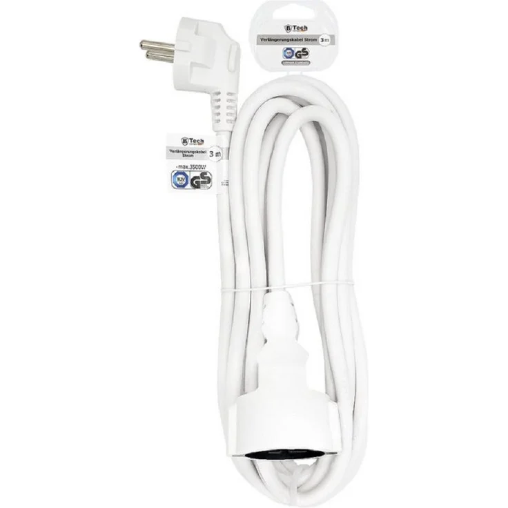 Bahama Warenvertriebs GmbH 35956 Verlängerungskabel, Schuko Kupplung, 300 cm, TÜV GS geprüft für flexible Stromversorgung