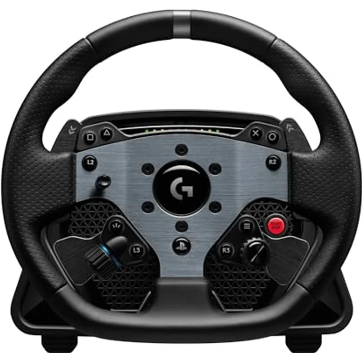 Logitech G PRO Rennlenkrad, Direktantrieb 11 Nm, TRUEFORCE Force Feedback, magnetische Schaltwippen, Doppelkupplung, OLED-Display, Schnellentriegelung, PRO Tastenlayout, Playstation & PC - Schwarz – Bild 1