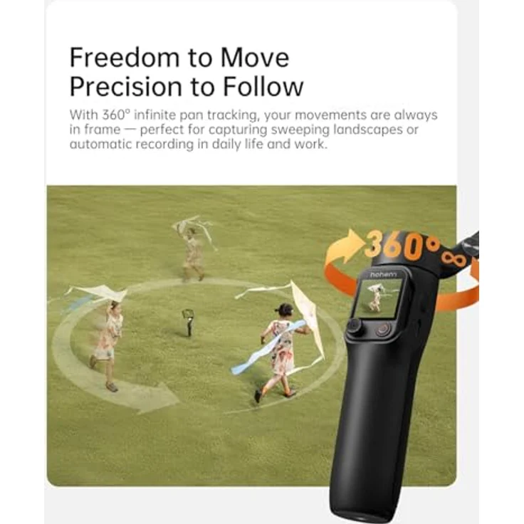 Hohem iSteady V3 Ultra, Smartphone Gimbal mit KI-Tracking, abnehmbarer Fernbedienung und magnetischem FillLED-Licht, grau – Bild 4