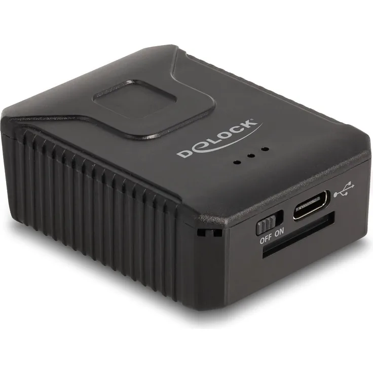 Delock Wearable Barcode Scanner 1D und 2D mit 2,4 GHz oder Bluetooth (2D-Barcodes, 1D-Barcodes), Barcode-Scanner, Schwarz
