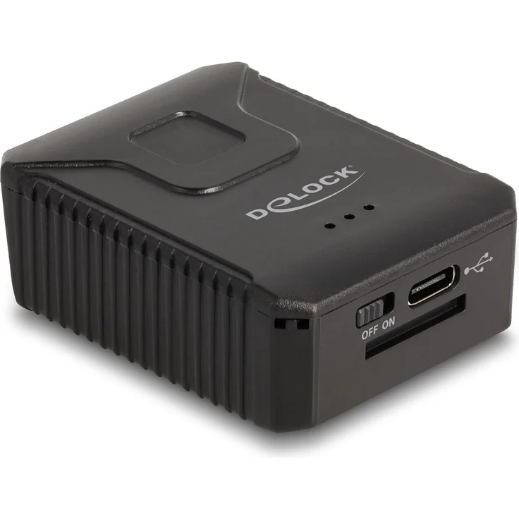 Delock Wearable Barcode Scanner 1D und 2D mit 2,4 GHz oder Bluetooth (2D-Barcodes, 1D-Barcodes), Barcode-Scanner, Schwarz