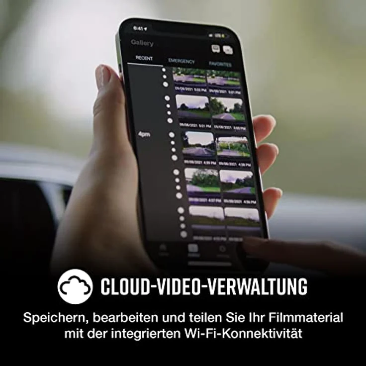 Cobra Smart Dashcam Autokamera (SC 100) - Full HD 1080P Auflösung, integriertes WiFi & GPS, 140 Grad Blickwinkel, 8GB SD Karte, Geteilte Alarme, Unfallberichte, Notfall MayDay, Drive Smarter App – Bild 4