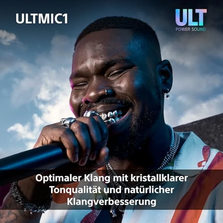 Sony ULTMIC1 Kabelloses Mikrofonset mit 2 Mikrofonen, erweiterte Rauschunterdrückung, 20 Stunden Akku, Duettunterstützung, stoßfest - Schwarz – Bild 4