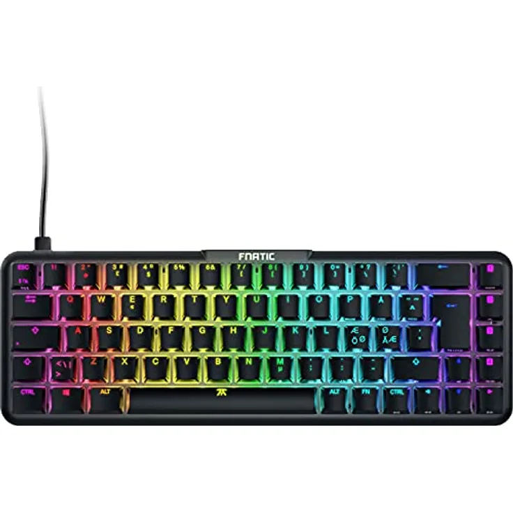 Fnatic STREAK65 Compact RGB Gaming Mechanical Keyboard - Silent Speed Linear Switches - 65% Layout - Low Profile - Esports Keyboard (Nordic Layout; QWERTY)