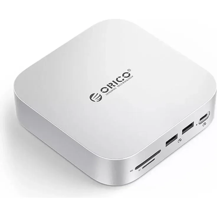 ORICO MiniLink 9-in-1 Docking Station, Aluminium Gehäuse, USB Hub und Hochgeschwindigkeits-Netzwerkverbindung, Silber