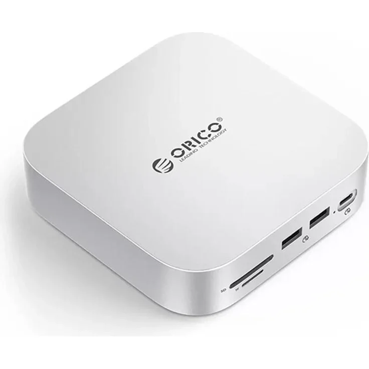 ORICO MiniLink 9-in-1 Docking Station, Aluminium Gehäuse, USB Hub und Hochgeschwindigkeits-Netzwerkverbindung, Silber