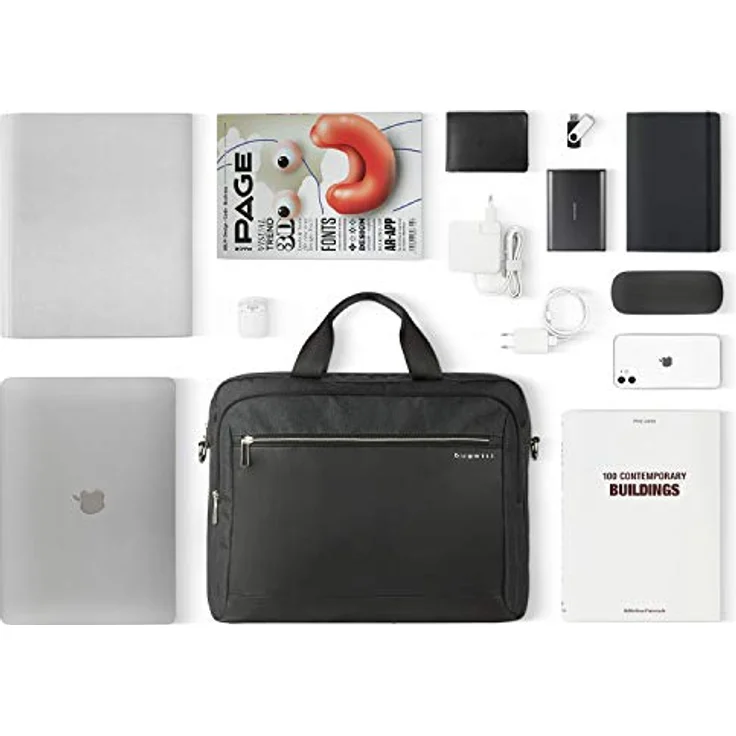 Bugatti Aktentasche SERA (17.30"), Notebooktasche, Grau, mit RFID-Schutz und vielfältigen Fächern – Bild 6