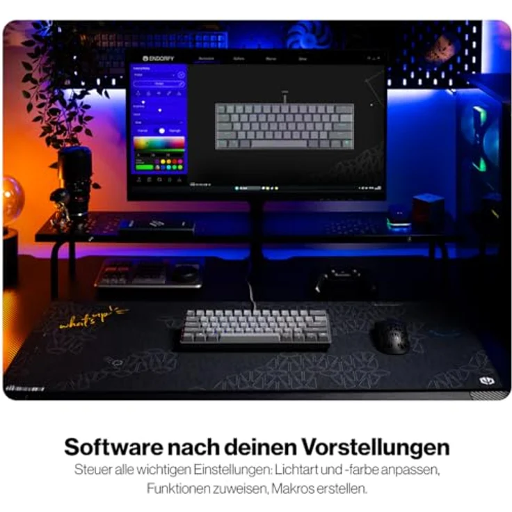 Endorfy Thock V2 Compact, Mechanische Gaming-Tastatur mit USB-Anschluss und ARGB-Beleuchtung, US Layout – Bild 5