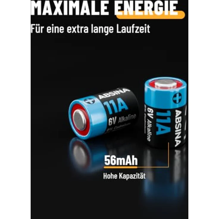 ABSINA 4x L1016F 6V 11A Alkaline Batterie, temperaturfest von -20°C bis +60°, langlebig und zuverlässig, ideal für Funkfernbedienungen und Alarmanlagen – Bild 3