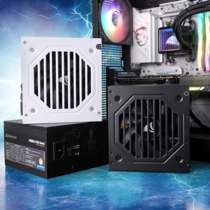 Sharkoon Rebel P20 Gen2 850 Black, PC-Netzteil mit 12 Pin High Power Anschluss, ATX-3.1-kompatibel, modularem Kabelmanagement und Cybenetics-Gold-Zertifizierung – Bild 6