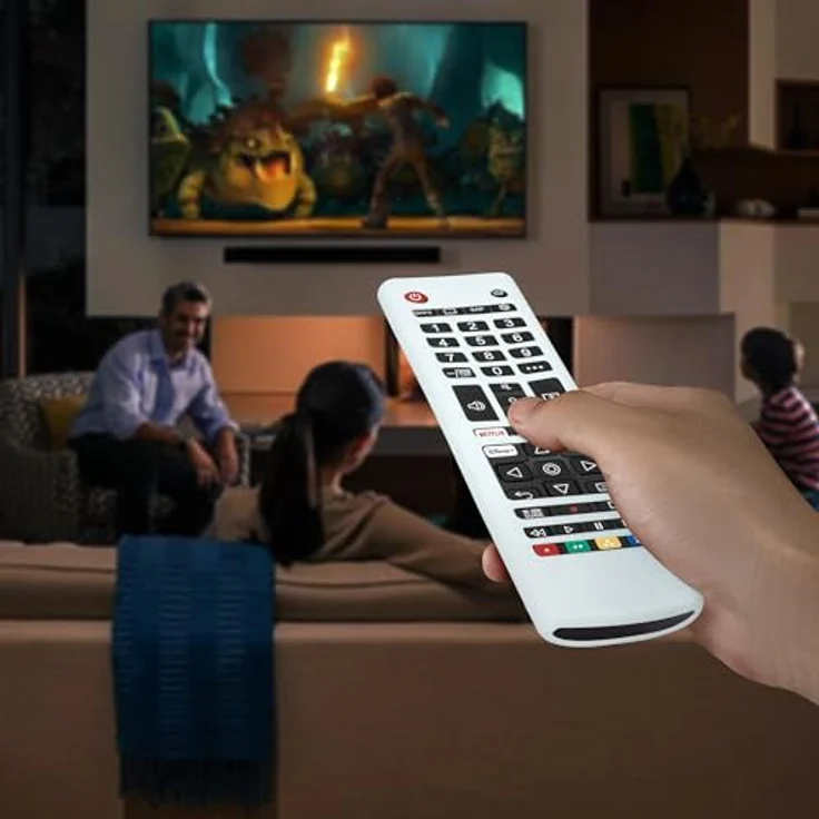 kwmobile Hülle für Fernbedienung kompatibel mit LG Smart TV AKB - Silikon Case in Weiß, rutschfest und reißfest – Bild 5