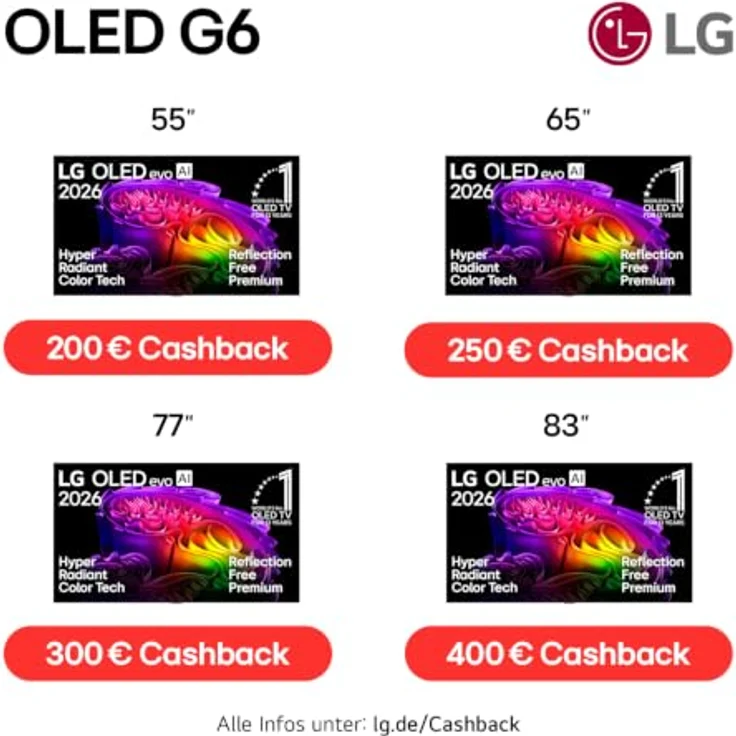 LG OLED77G67LW OLED TV, 77 Zoll 4K Smart TV mit Dolby Vision, α11 Gen3 AI-Prozessor und Gallery Design – Bild 2