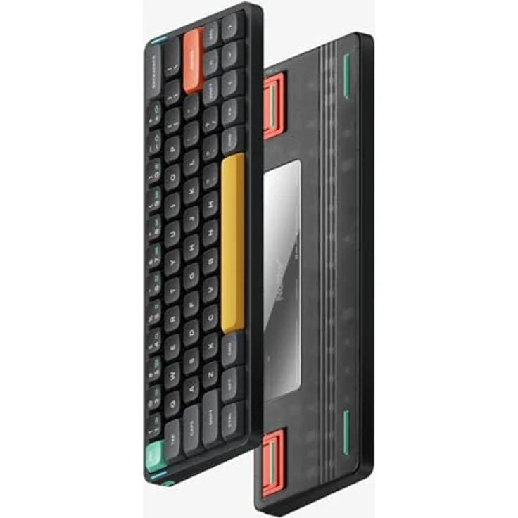 nuphy Air60 V2 Tragbar Mechanische kabellose Mini-Tastatur, Bluetooth 5.1/2.4GHz/(USB-C) - Schwarz Gateron Moss Switch, individuell definierbare Tasten, benutzerdefinierte RGB-Beleuchtung – Bild 2