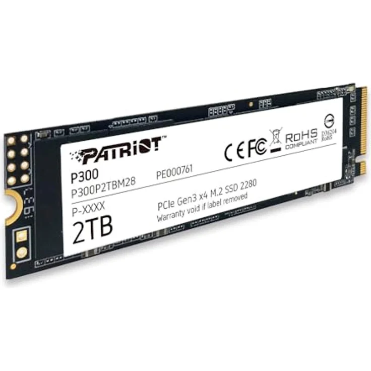Patriot P300 - Solid-State-Disk - 2 TB - intern - M.2 2280 - PCI Express 3.0 x4 (NVMe) (P300P2TBM28) – Bild 2
