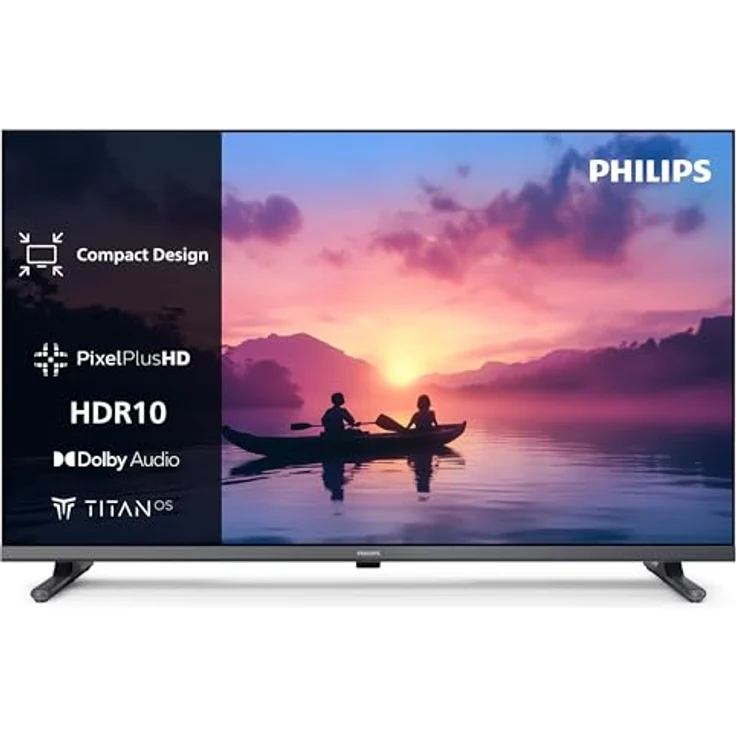 Philips 32PFS6000, 32 Zoll 2K HD LED Smart TV mit Pixel Plus, Titan OS, Dolby Digital Sound, Sprachsteuerung mit Alexa und Google Assistent – Bild 1