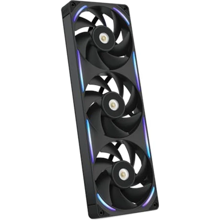 NZXT F360X, Performance-Einzelrahmen-Lüfter, 3x 120mm PWM RGB, hoher Luftstrom & statischer Druck, LCP-Rahmen, schwarz – Bild 1