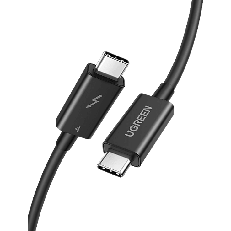 UGREEN Thunderbolt 4 Ladekabel, 40 Gbps Datenübertragung, 8K Unterstützung, PD 100 W, Schwarz