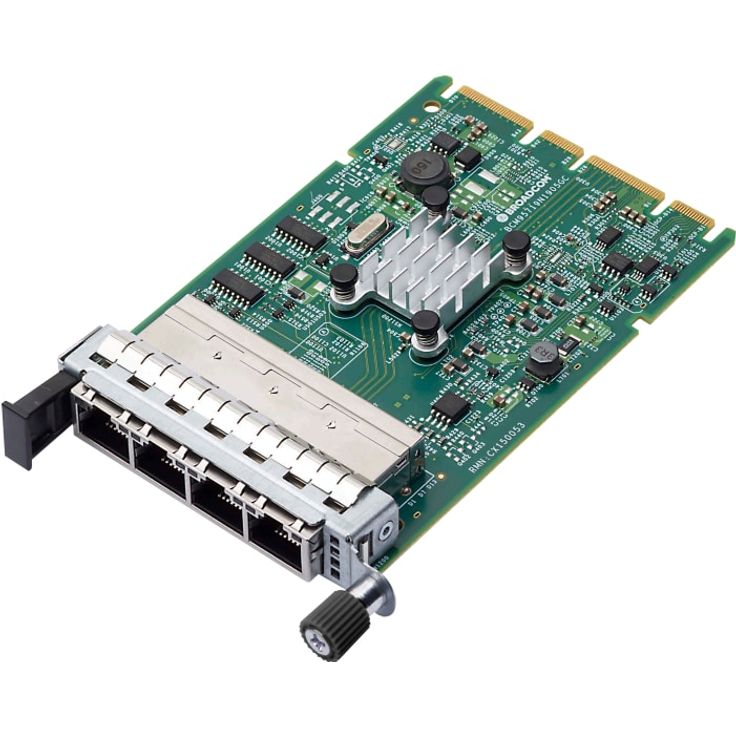 Broadcom NetXtreme E-Series N41GBT (PCI Express 2.0 x4), Gigabit Ethernet Netzwerkkarte, Grün