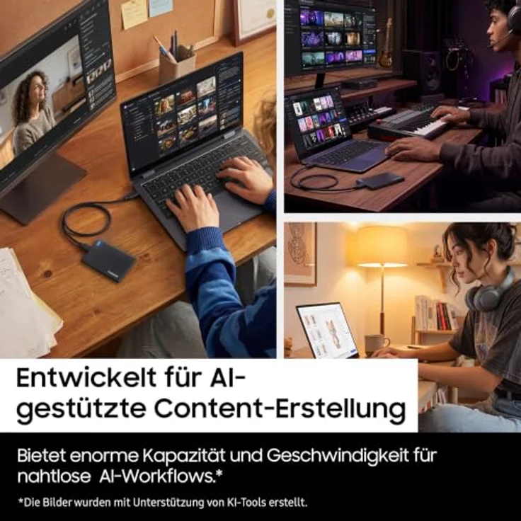 Samsung Portable SSD P7, 1TB externe SSD mit USB4, 4000 MB/s lesen, weiß – Bild 7