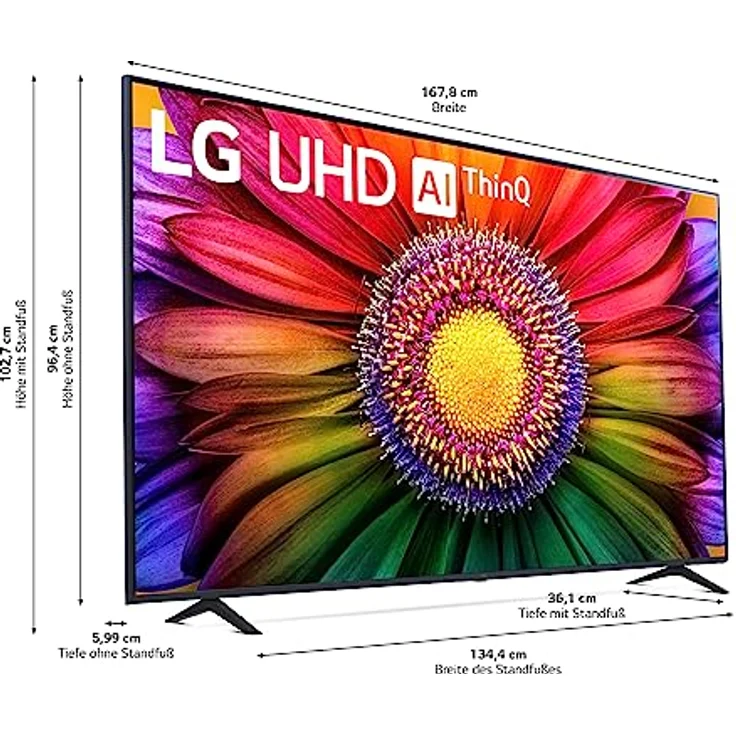 LG 75UR80006LJ 190 cm (75 Zoll) UHD Fernseher (Active HDR, 60 Hz, Smart TV) [Modelljahr 2023] – Bild 2