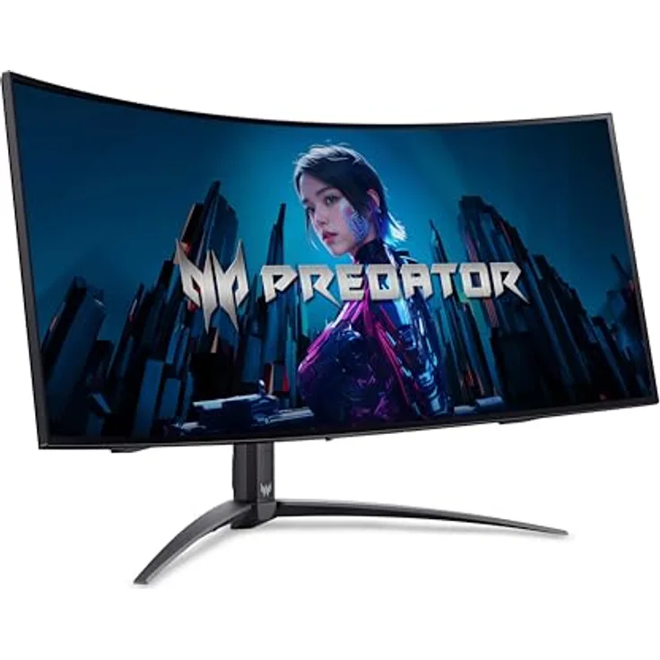 Acer Predator X34X Gaming Monitor 34 Zoll (86 cm Bildschirm) UWQHD, OLED, 240Hz, 0.01ms(PRT)/0.03ms(GTG), FreeSync Premium Pro, Curved, höhenverstellbar, Type-C 90W, USB HUB