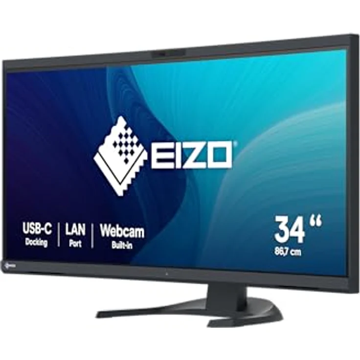 EIZO FlexScan LED-Monitor Curved 86,4 cm 34.1" UWQHD IPS 300 cd/m² 1000:1 5 ms 2xHDMI DisplayPort USB-C Lautsprecher Schwarz – Bild 2