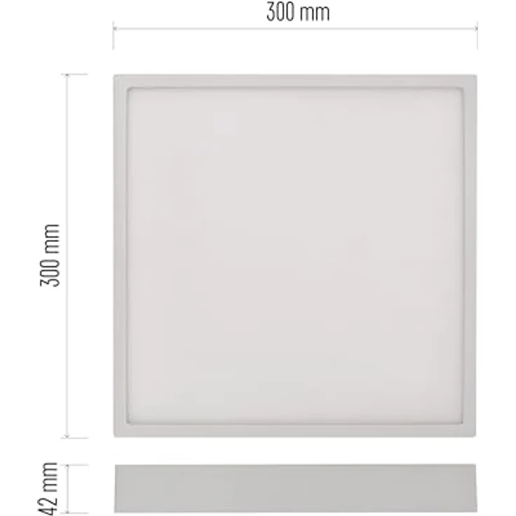 EMOS LED Panel 28,5 W, quadratische 2700 lm Deckenleuchte, Wandleuchte 30 x 30 cm, neutralweiß 4000K – Bild 3