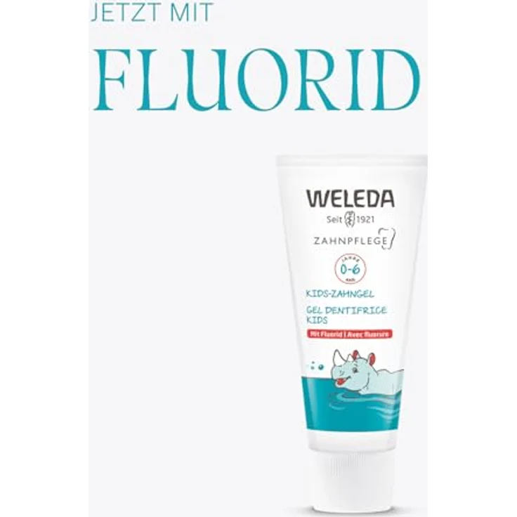 WELEDA Bio Kids Zahngel mit Fluorid, natürliche Zahnpasta für Kinder bis 6 Jahre, schützt vor Karies und fördert Zahnschmelz-Härtung (vegan, 1x 50ml) – Bild 5