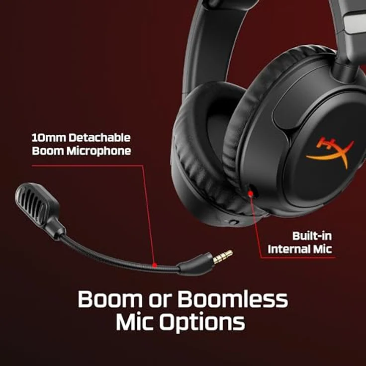 HyperX Cloud Flight 2, Wireless Gaming Headset mit RGB-Beleuchtung, weiß, 100 Stunden Akkulaufzeit – Bild 5